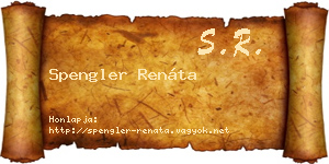 Spengler Renáta névjegykártya